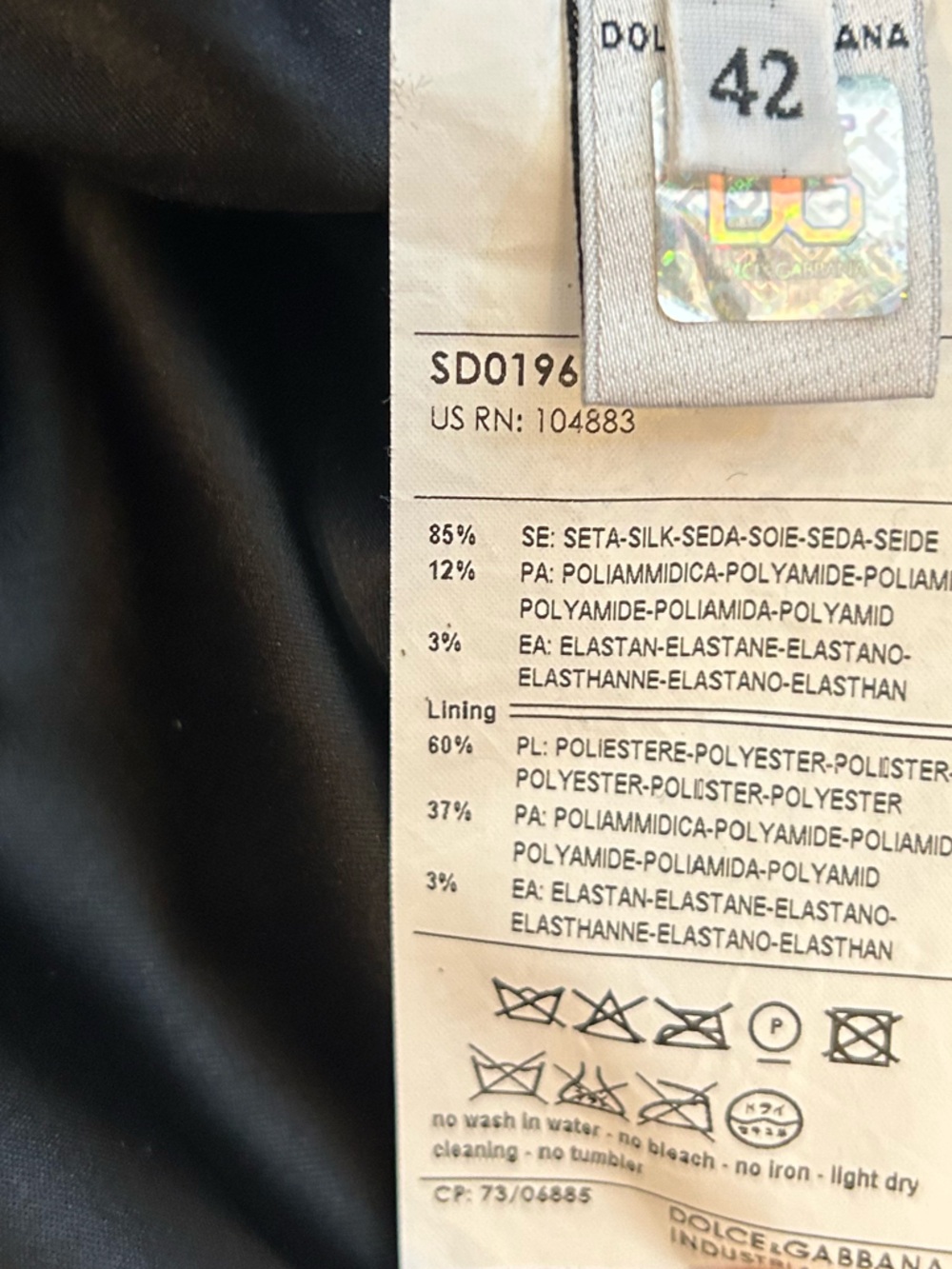 Dolce & Gabbana D&G Black Silk Blend  Midi Dress IT 42 US 6 - Picture 8 of 10